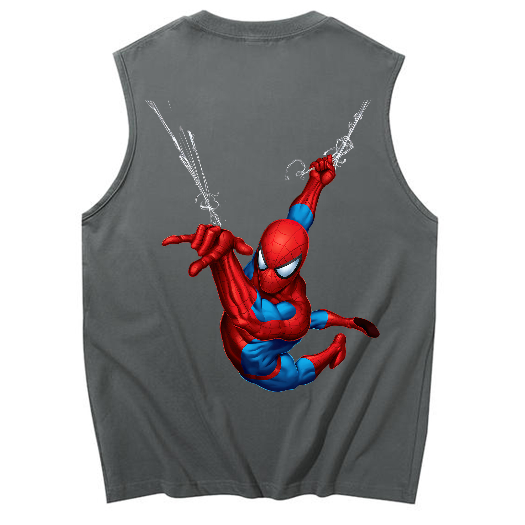 （画像用） Spider Man スパイダーマン コットン100％タンクトップ（背面プリント）